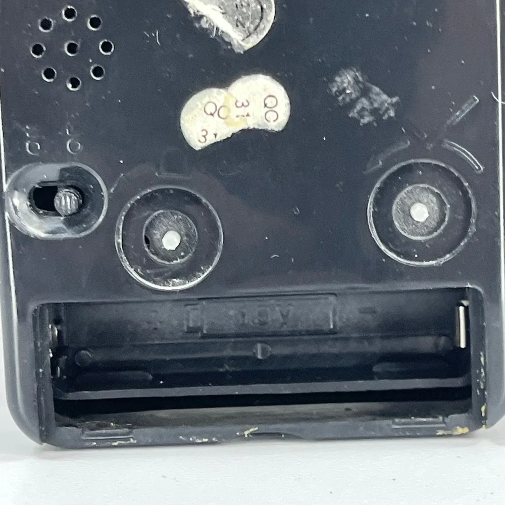 Vintage Style Mini Square Quartz Alarm Clock Black Battery Operated Travel Desk